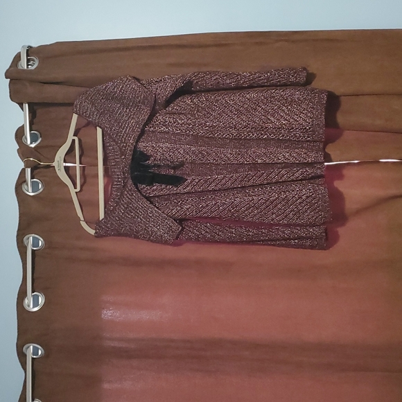 WhiteHouseBlackMarket off the shoulder sweater - Picture 2 of 4